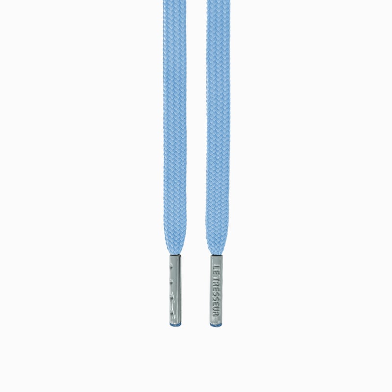 Lacets bleu clair - embouts gris