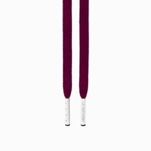 Lacets bordeaux - embouts blancs