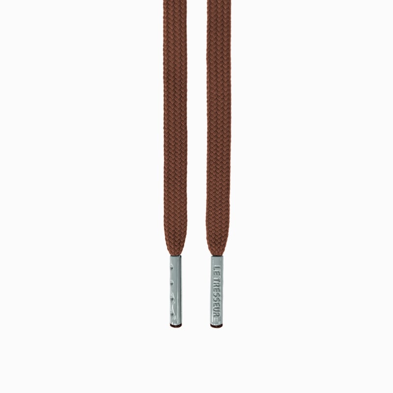 Lacets marron - embouts gris