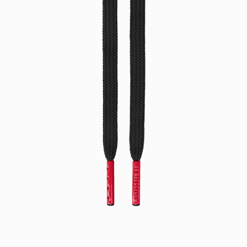 Lacets noirs - embouts rouges