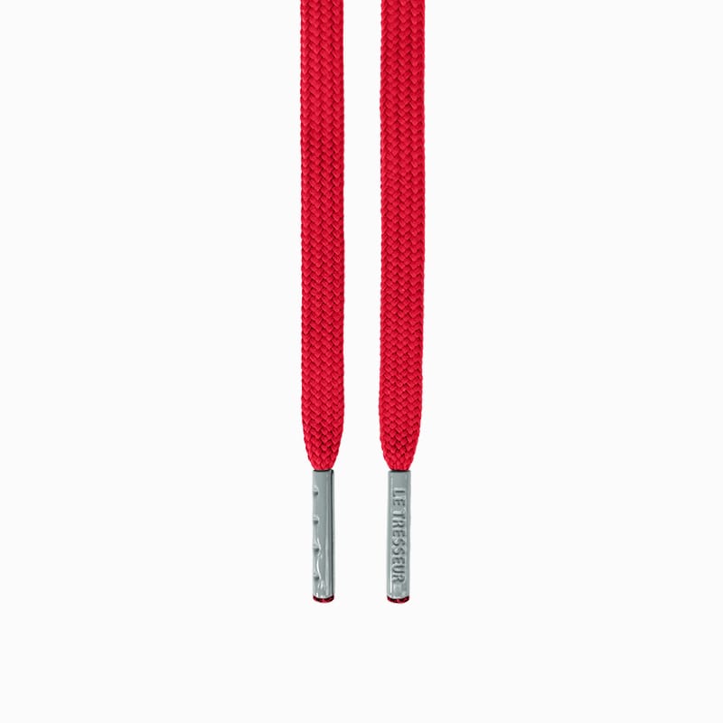 Lacets rouges - embouts gris