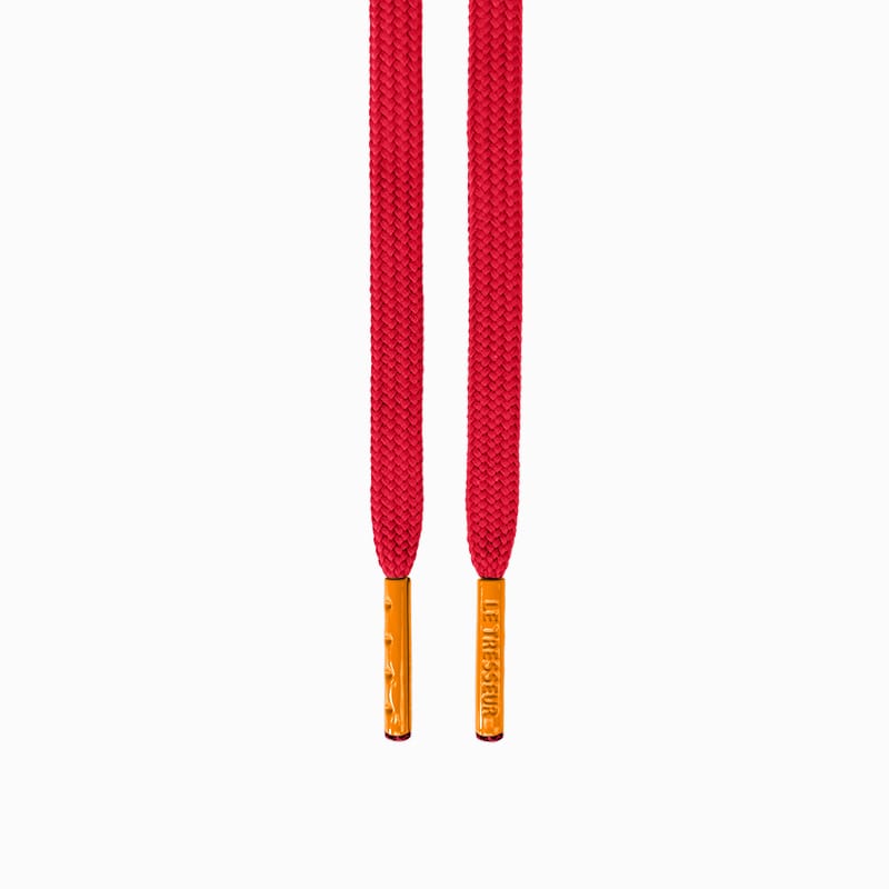 Lacets rouges - embouts orange