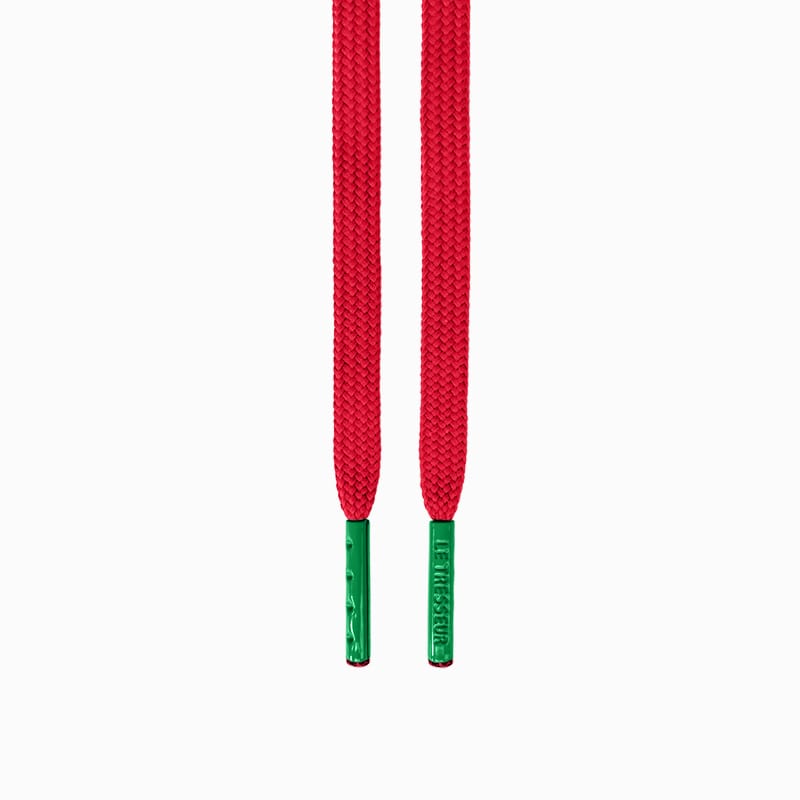 Lacets rouges - embouts verts
