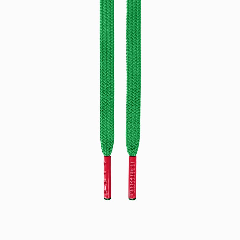 Lacets verts - embouts rouges